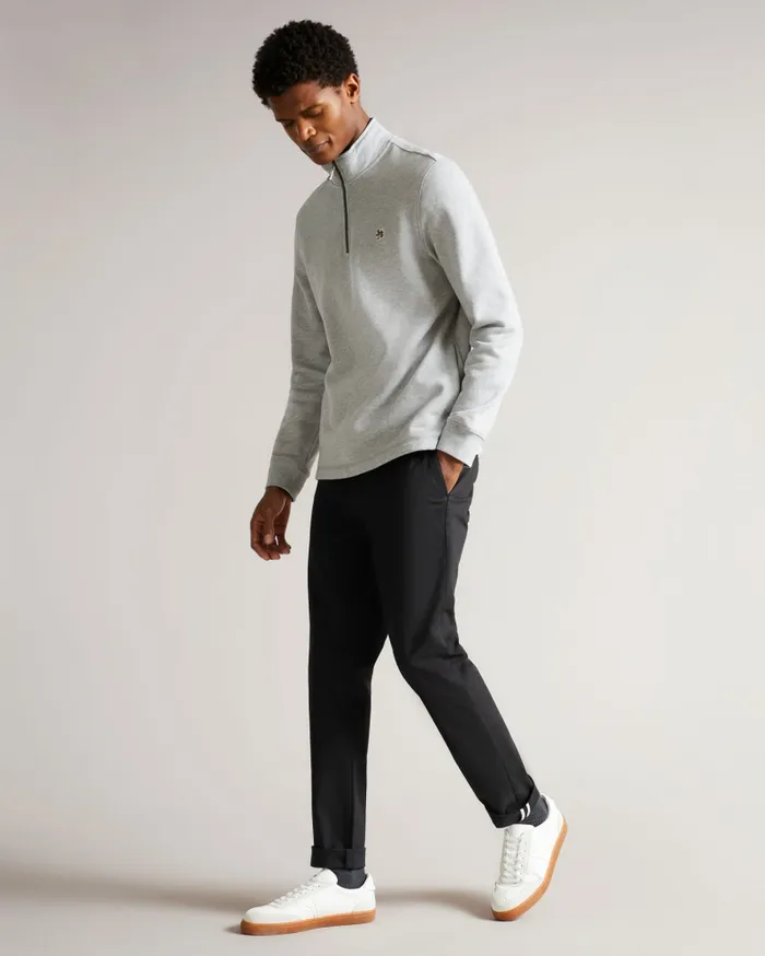 Men KILBRN 8211 High Neck Sweatshirt Light Grey Ted Baker Jumpers and Knitwear