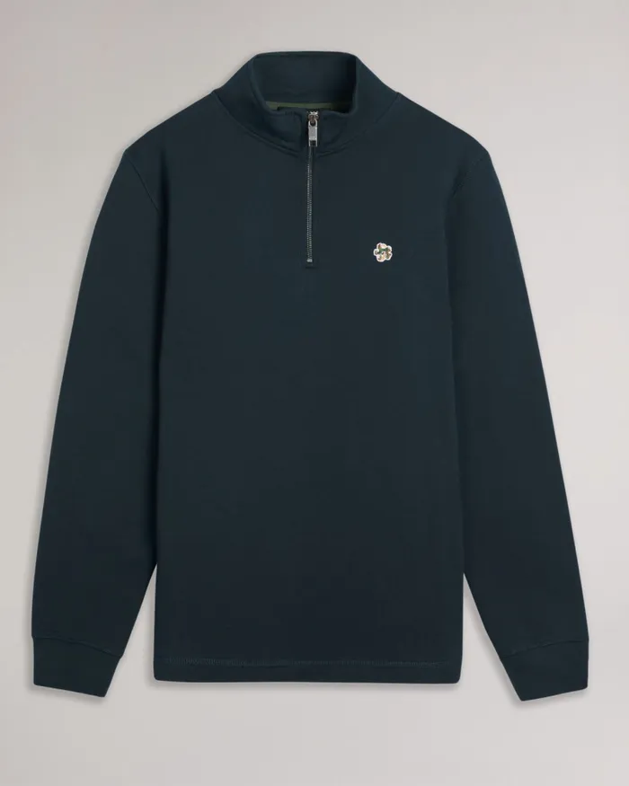 Men KILBRN 8211 High Neck Sweatshirt Navy Ted Baker Jumpers and Knitwear