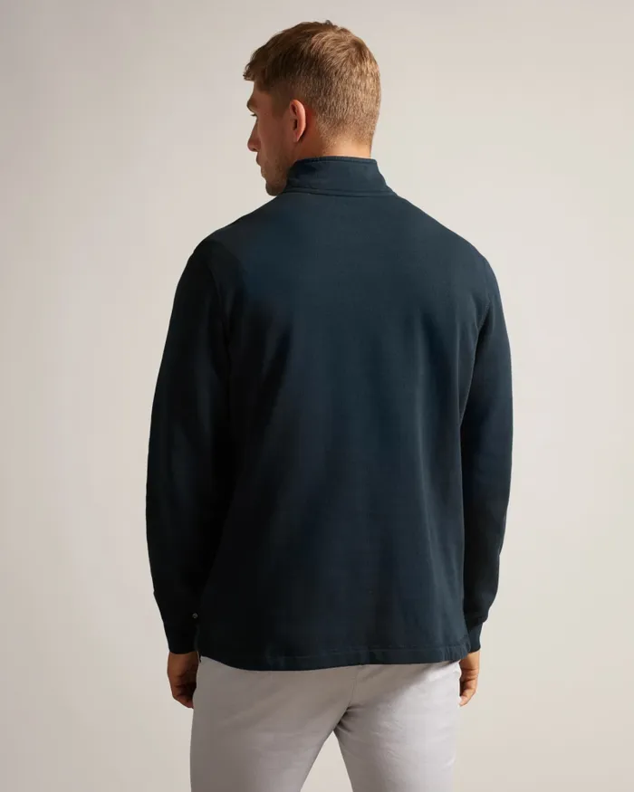 Men KILBRN 8211 High Neck Sweatshirt Navy Ted Baker Jumpers and Knitwear