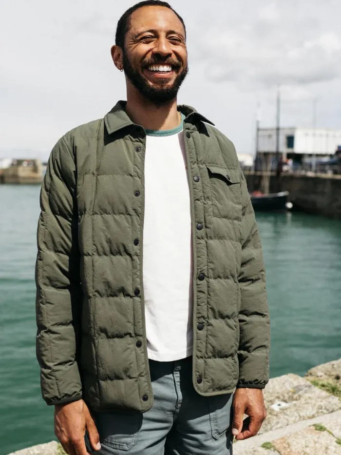 Men Lapwing Shirt Olive Finisterre Jackets Coats and Gilets