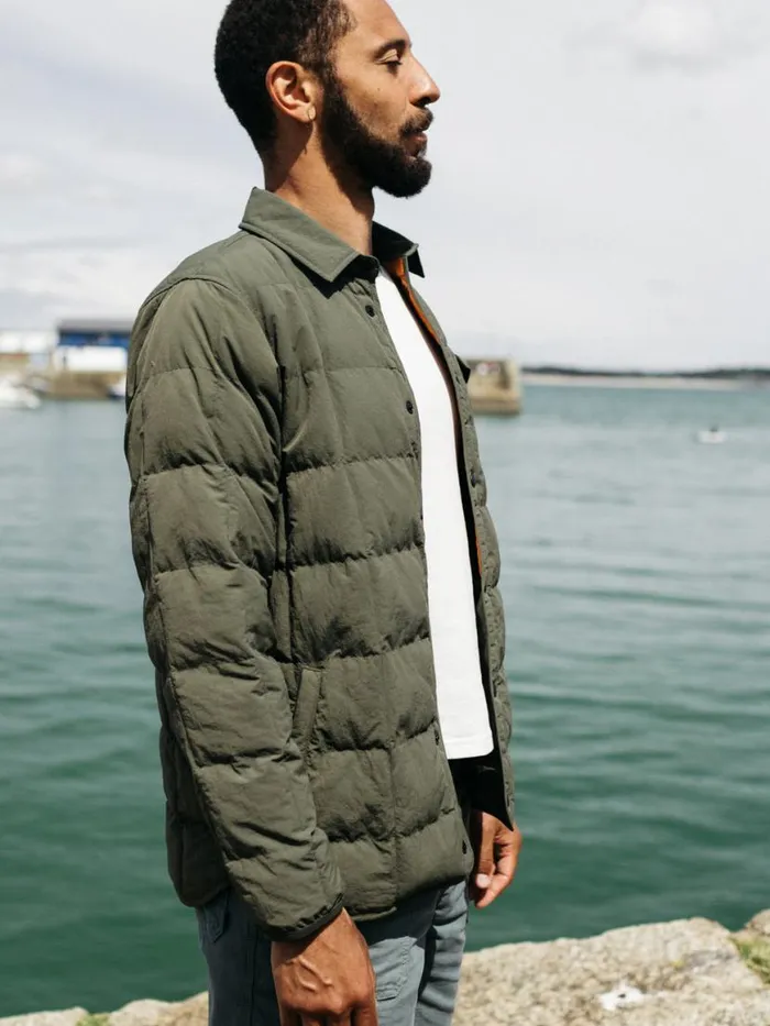 Men Lapwing Shirt Olive Finisterre Jackets Coats and Gilets
