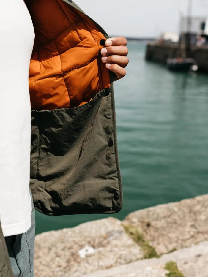 Men Lapwing Shirt Olive Finisterre Jackets Coats and Gilets