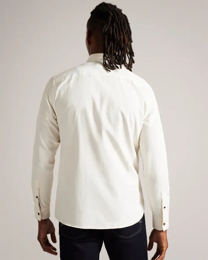 Men LECCO 8211 Long Sleeve Shirt Ecru Ted Baker Shirts Men LECCO 8211 Long Sleeve Shirt Ecru Ted Baker Shirts