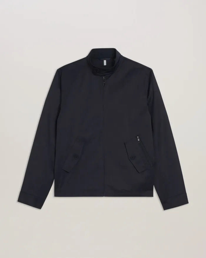 Men LEHURST 8211 Funnel Neck Harrington Jacket Navy Ted Baker Coats and Jackets