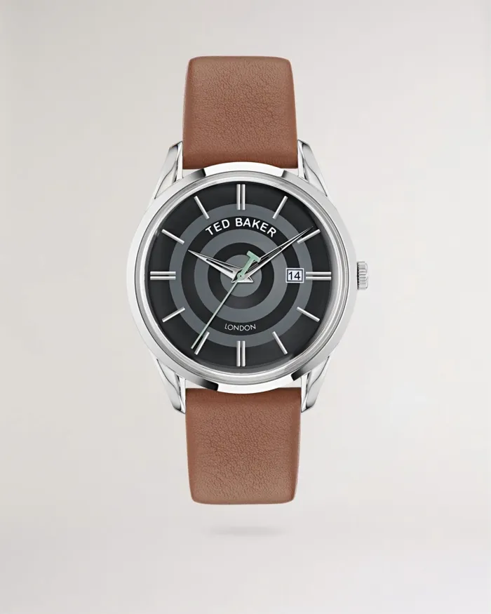 Men LEYTONL 8211 Leyton Leather Strap Watch Tan Ted Baker Watches and Jewellery