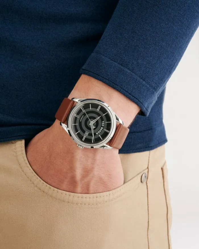 Men LEYTONL 8211 Leyton Leather Strap Watch Tan Ted Baker Watches and Jewellery