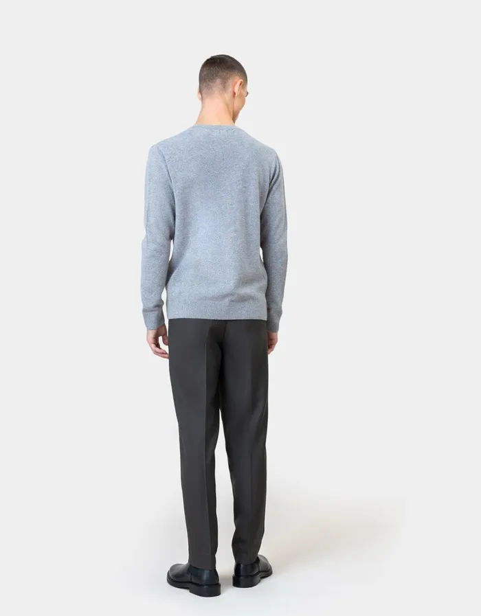 Men Light Merino Wool Crew Dusty Olive Colorful Standard Knit Sweaters