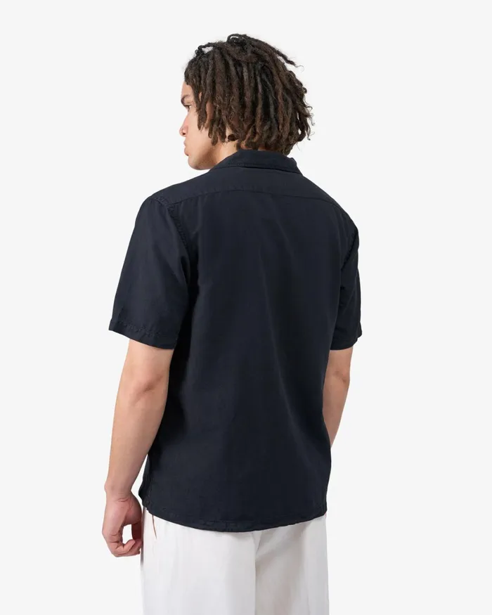 Men Linen Short Sleeved Shirt Soft Yellow Colorful Standard Shirts