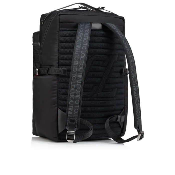 Men Loubideal Backpack 8211 Rubber And Fabric 8211 Black Christian Louboutin Crossbody Bags