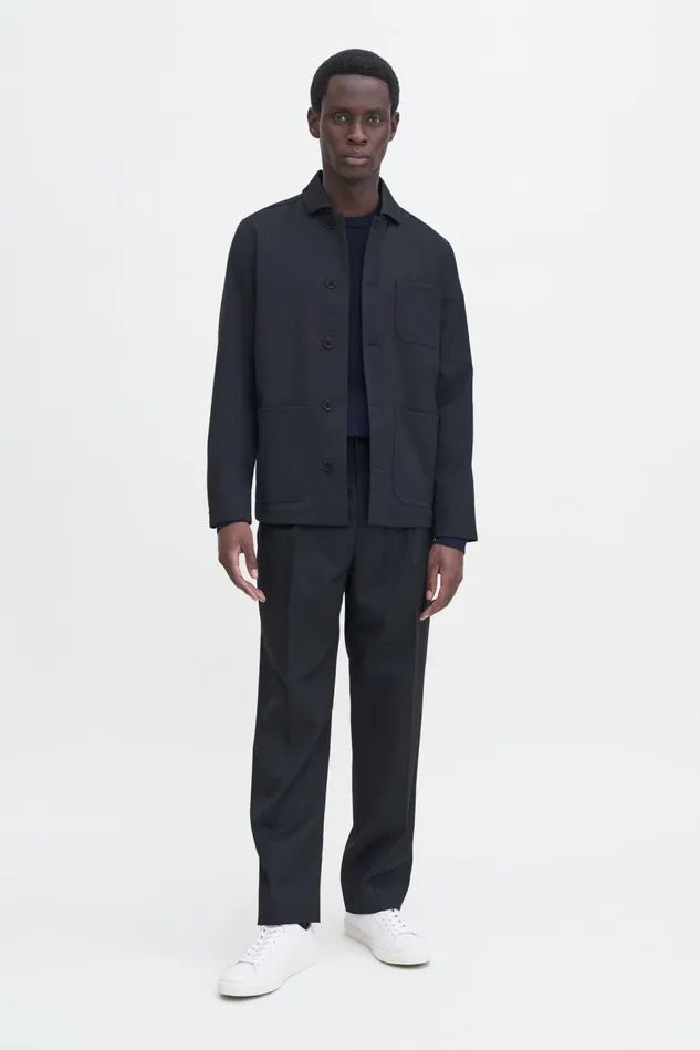 Men Louis Gabardine Jacket Black Filippa K Overshirts