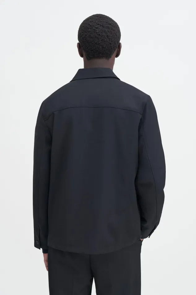 Men Louis Gabardine Jacket Black Filippa K Overshirts