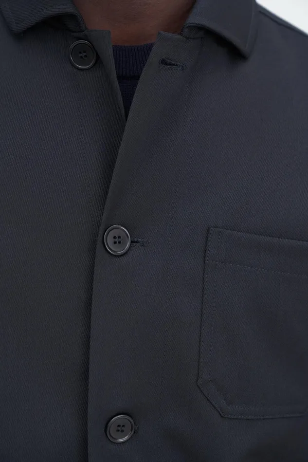 Men Louis Gabardine Jacket Black Filippa K Overshirts