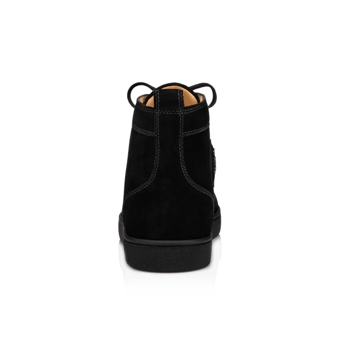 Men Louis Hightop Sneakers 8211 Veau Velours 8211 Black Christian Louboutin Sneakers