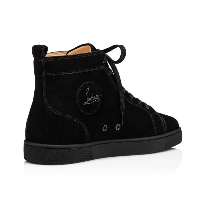 Men Louis Hightop Sneakers 8211 Veau Velours 8211 Black Christian Louboutin Sneakers