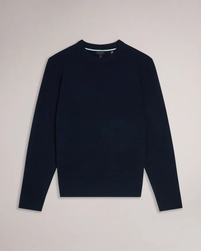 Men LOUNG 8211 Long Sleeve T Knit Jumper Navy Ted Baker Jumpers and Knitwear