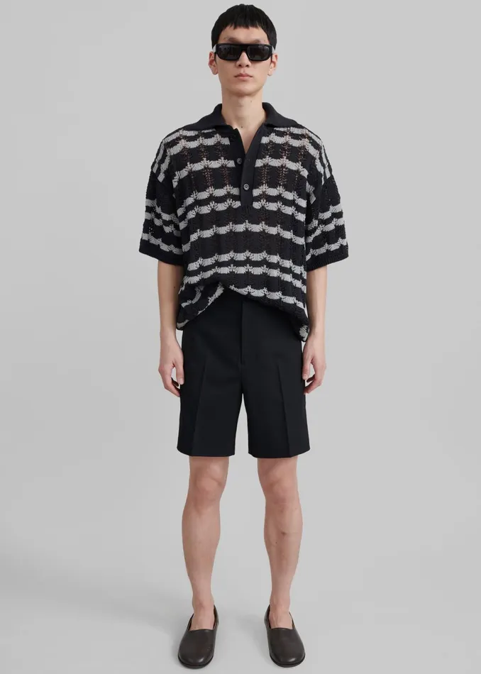 Men Lucca Knitted Top 8211 Black The Frankie Shop Tops