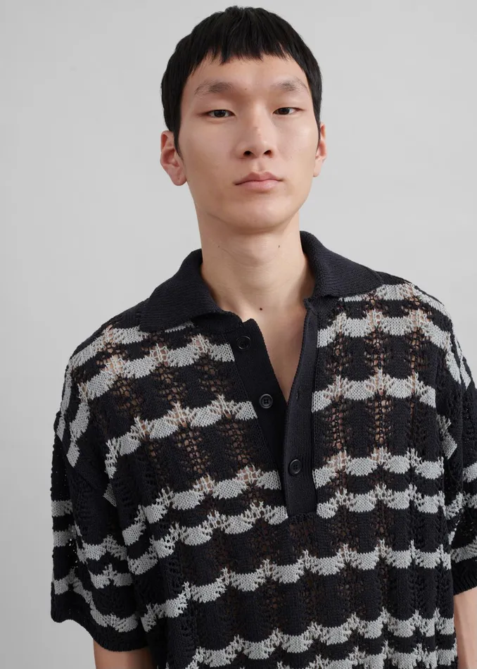 Men Lucca Knitted Top 8211 Black The Frankie Shop Tops