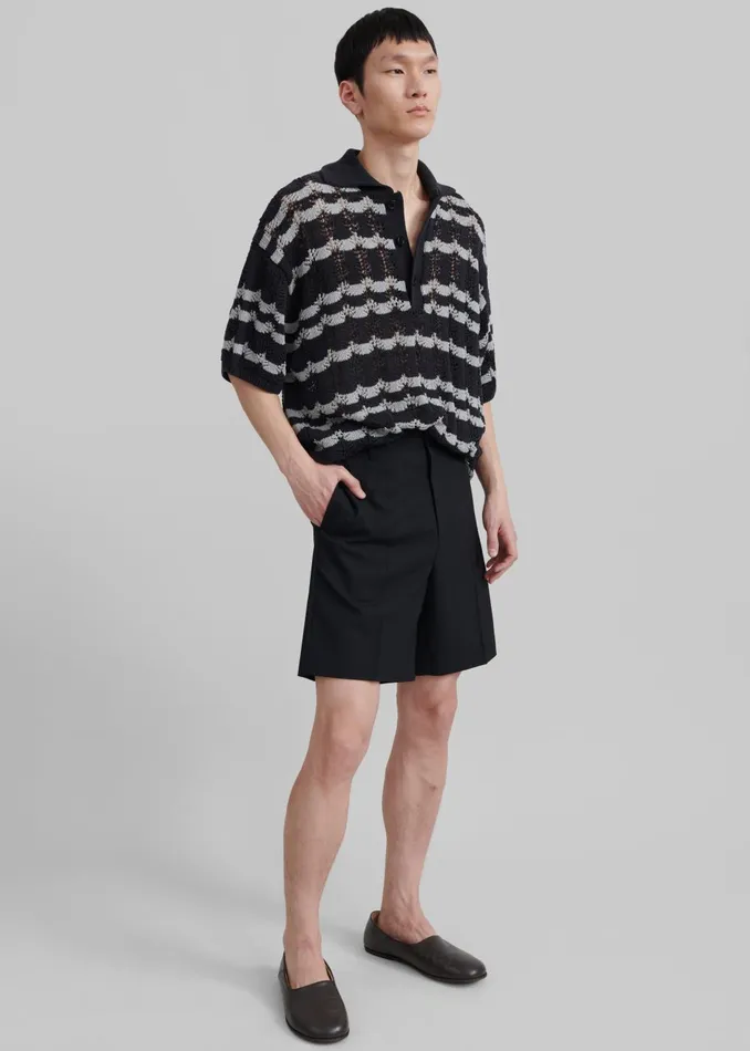 Men Lucca Knitted Top 8211 Black The Frankie Shop Tops