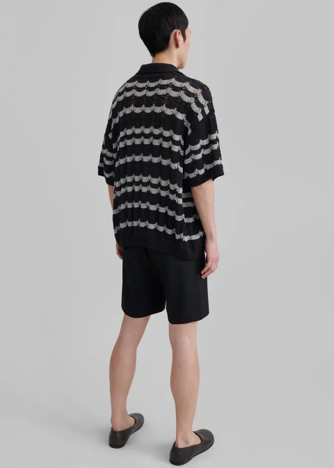 Men Lucca Knitted Top 8211 Black The Frankie Shop Tops