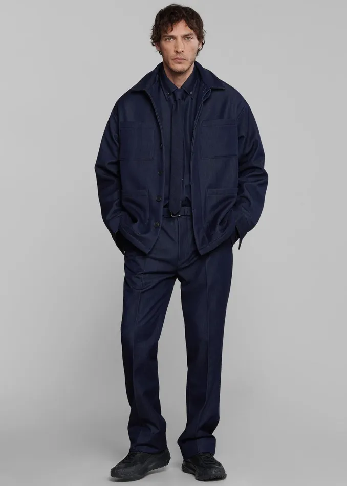Men Mason Boxy Jacket 8211 Indigo The Frankie Shop Outerwear