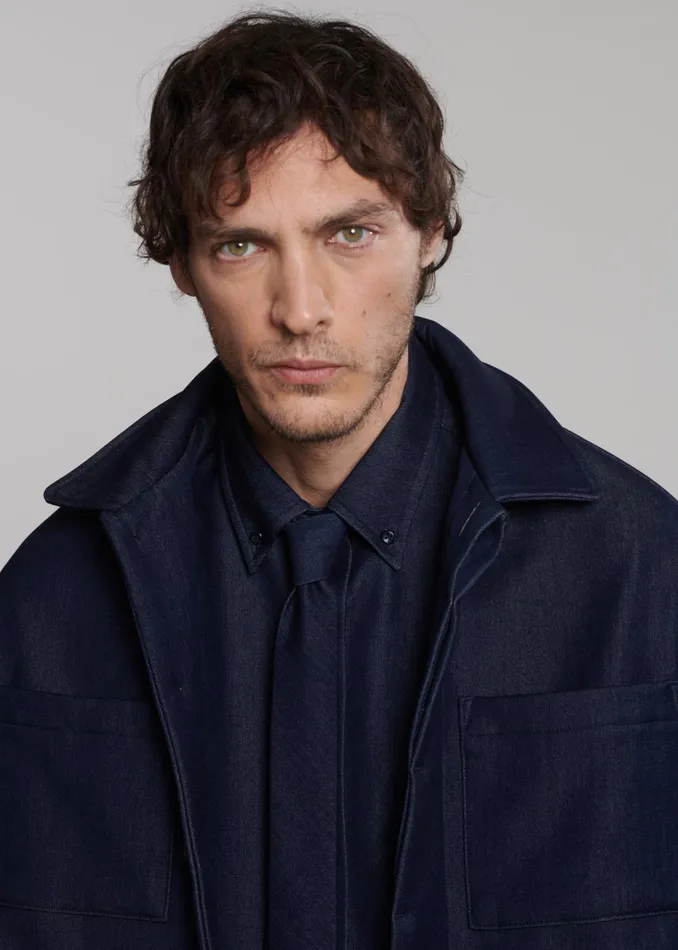 Men Mason Boxy Jacket 8211 Indigo The Frankie Shop Outerwear