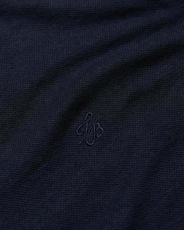 Men MASTE 8211 Long Sleeve Open Collar Polo Shirt Navy Ted Baker Tops Men MASTE 8211 Long Sleeve Open Collar Polo Shirt Navy Ted Baker Tops