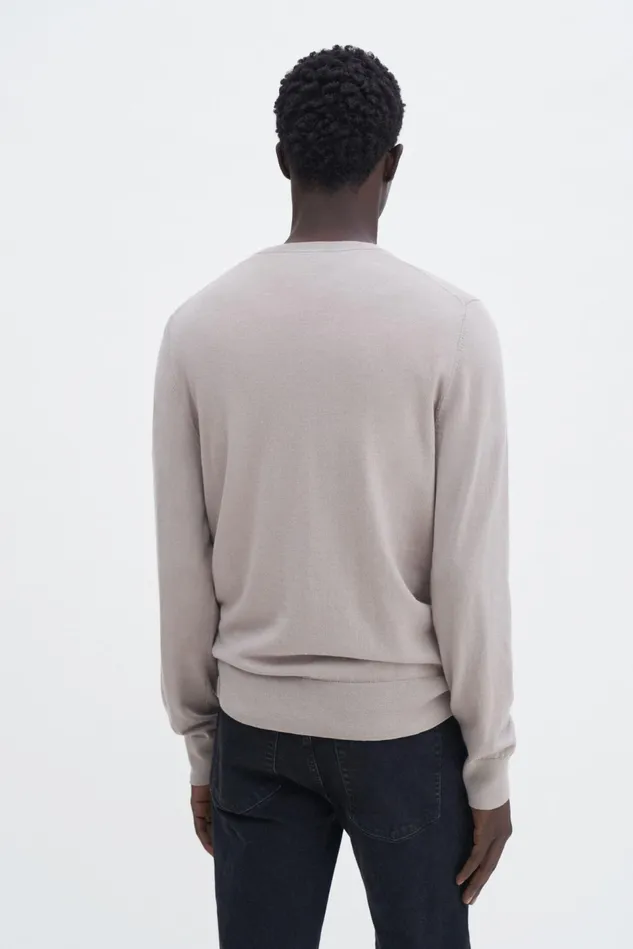 Men Merino Sweater Moss Grey Filippa K Knitwear