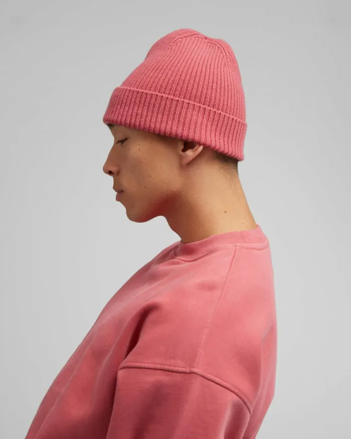 Men Merino Wool Beanie Raspberry Pink Colorful Standard Beanies