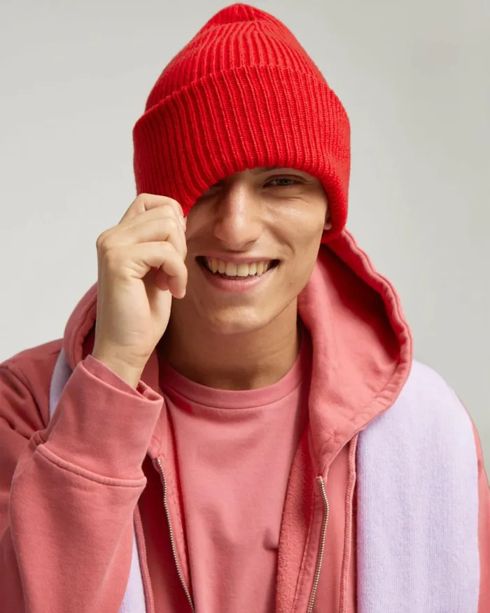 Men Merino Wool Hat Limestone Grey Colorful Standard Hats
