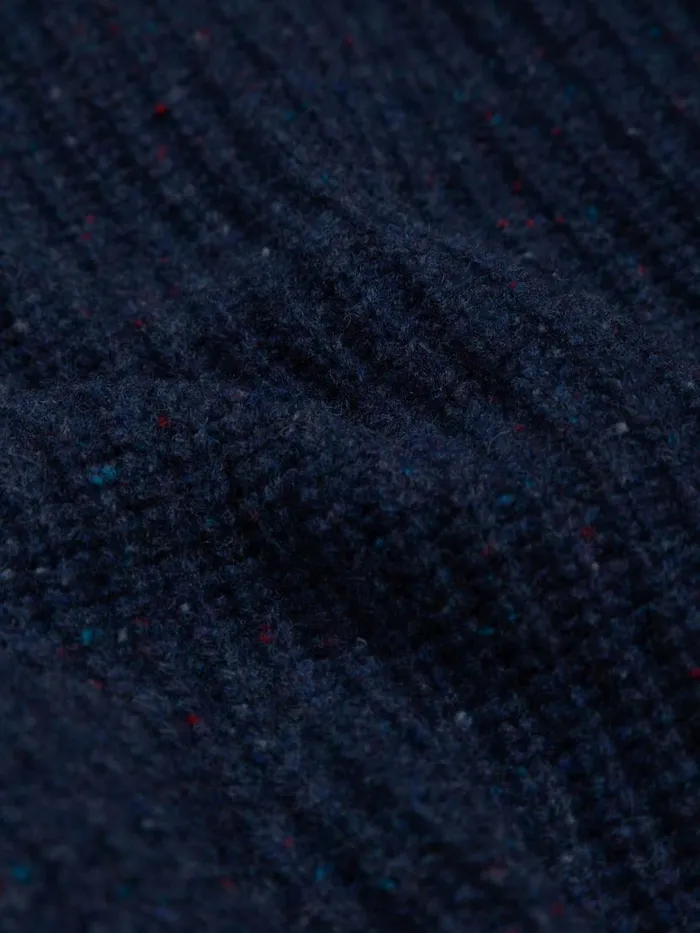 Men Mora Knit Jumper Navy Finisterre Knitwear