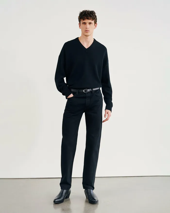 Men Nili Lotan HAGEN SWEATER Black Sweaters