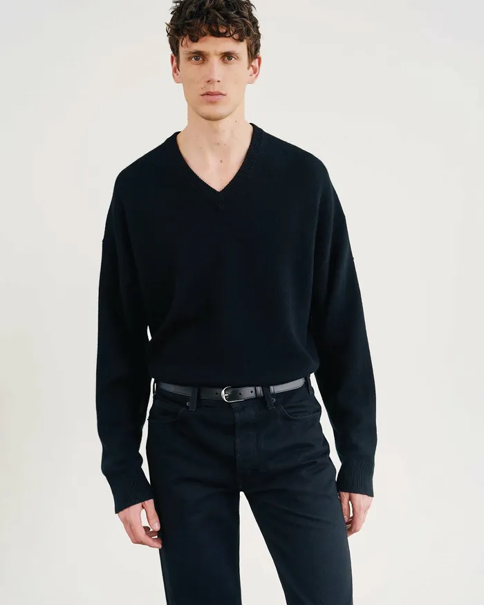 Men Nili Lotan HAGEN SWEATER Black Sweaters