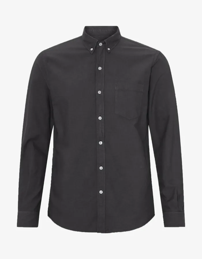 Men Organic Button Down Shirt Lava Grey Colorful Standard Shirts
