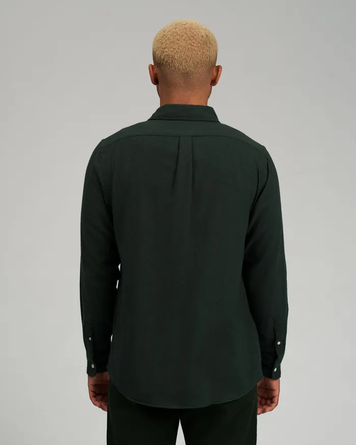 Men Organic Flannel Shirt 8211 Deep Black Shirts Colorfulstandard