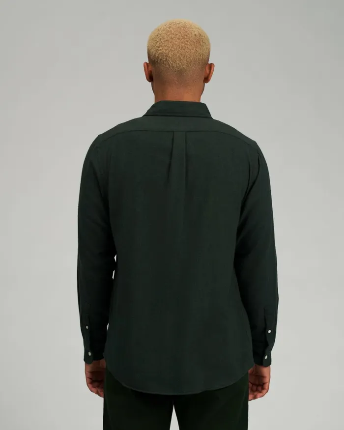 Men Organic Flannel Shirt Deep Black Colorful Standard Shirts