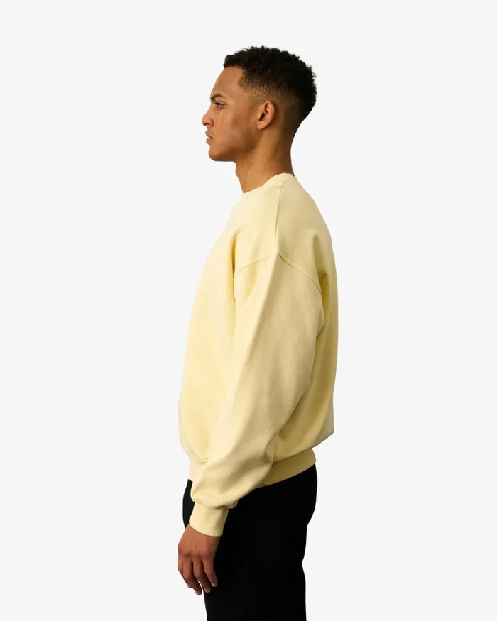 Men Organic Oversized Crew Cedar Brown Colorful Standard Crewneck Sweatshirts
