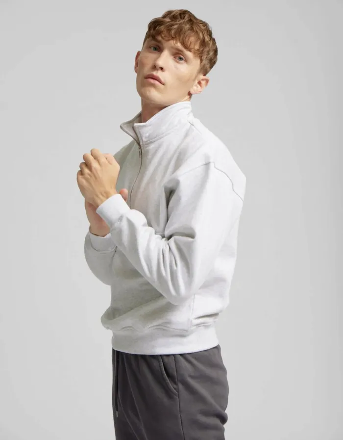 Men Organic Quarter Zip Ginger Brown Colorful Standard Quarter Zips