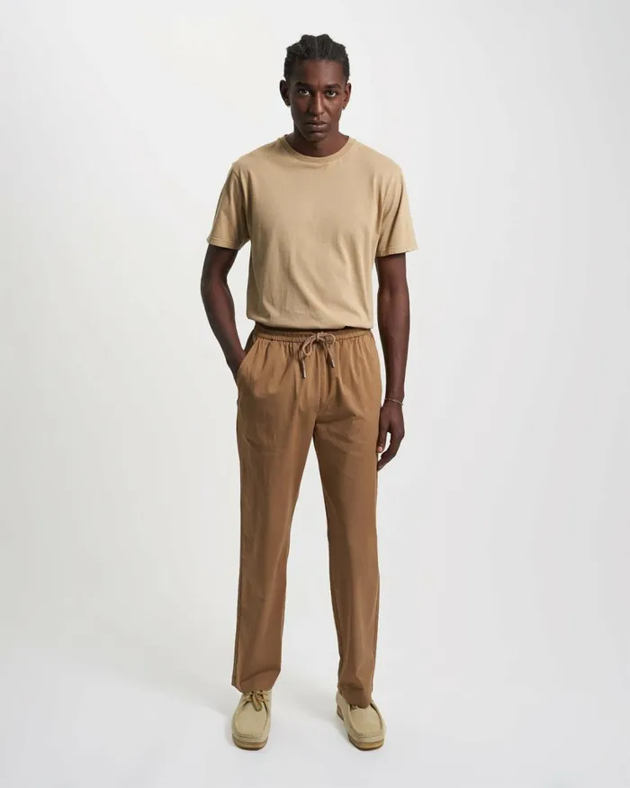 Men Organic Twill Pants Sahara Camel Colorful Standard Pants