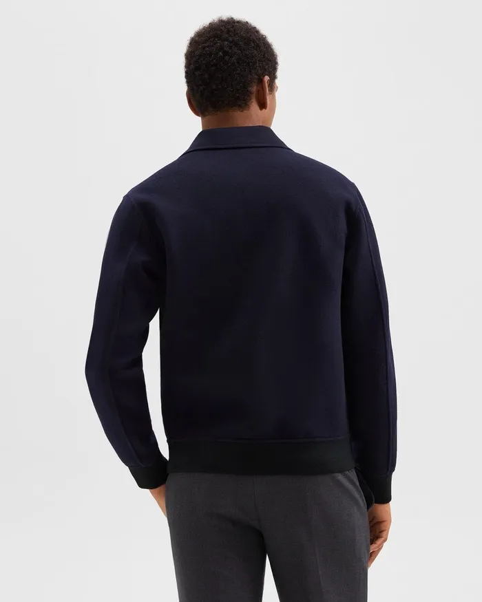 Men Outerwear Theory Sean Jacket In DoubleFace WoolCashmere Baltic