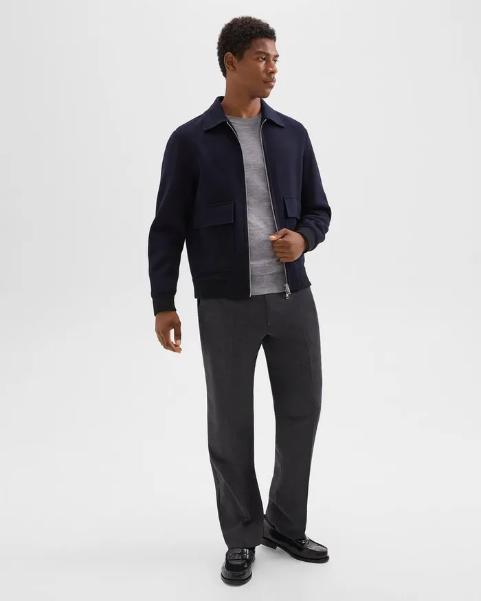 Men Outerwear Theory Sean Jacket In DoubleFace WoolCashmere Baltic