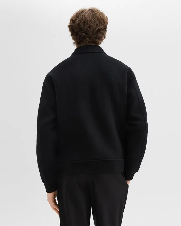 Men Outerwear Theory Sean Jacket In DoubleFace WoolCashmere Blackdk Charcoal Mel