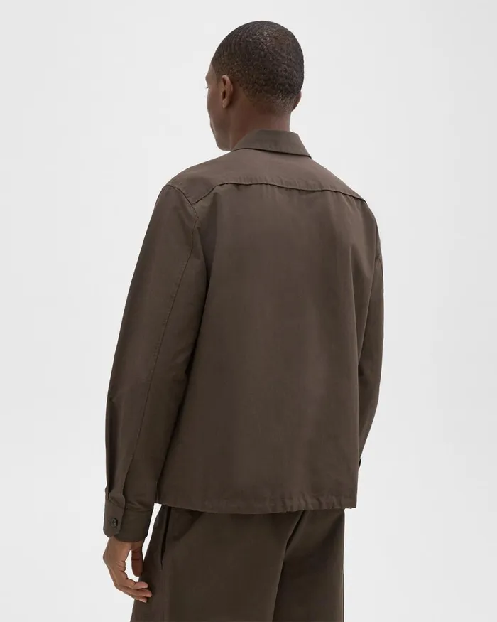 Men Outerwear Theory Shirt Jacket Deep Tundra