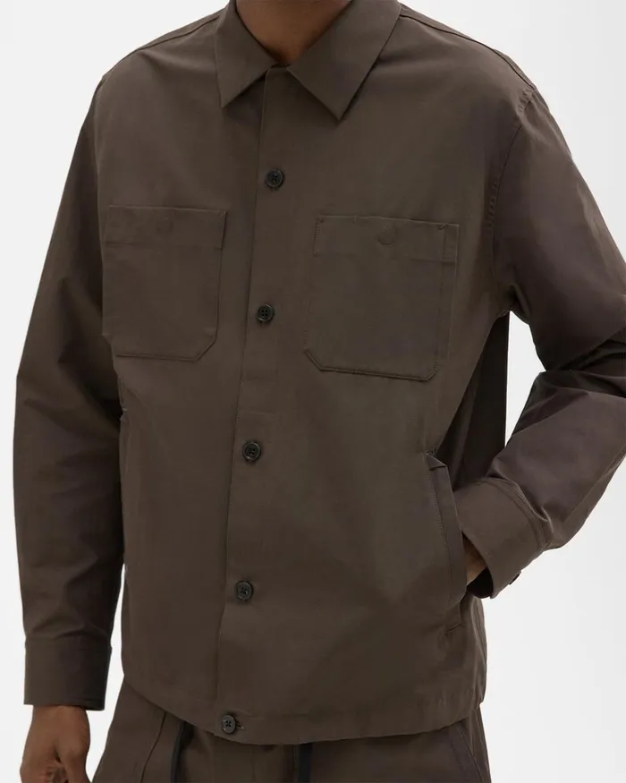 Men Outerwear Theory Shirt Jacket Deep Tundra