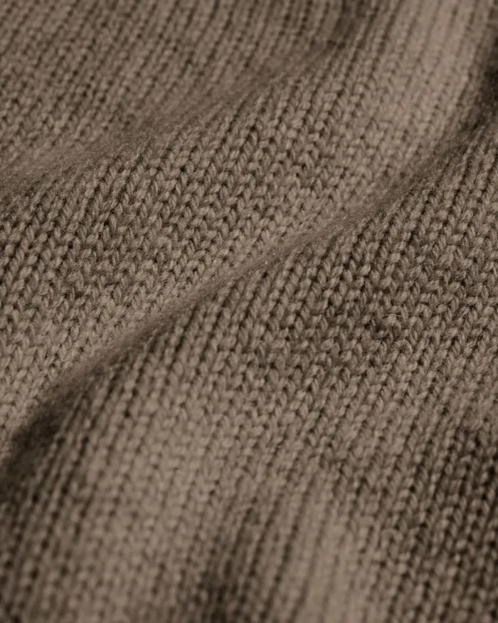 Men Oversized Merino Wool Crew Warm Taupe Colorful Standard Knit Sweaters