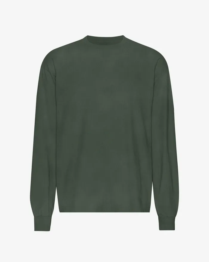 Men Oversized Organic LS TShirt Midnight Forest Colorful Standard TShirts