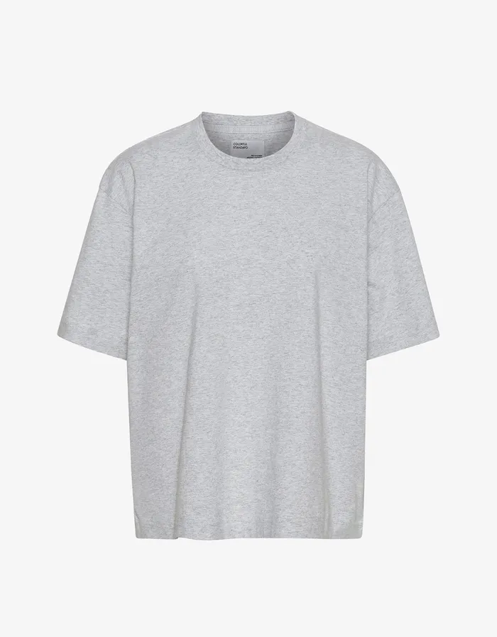 Men Oversized Organic TShirt 8211 Heather Grey TShirts Colorfulstandard