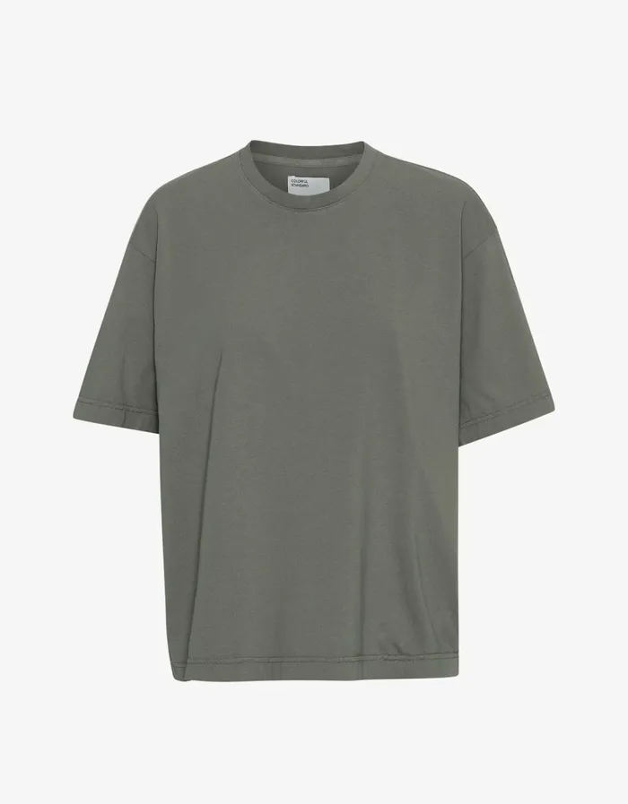 Men Oversized Organic TShirt Dusty Olive Colorful Standard TShirts
