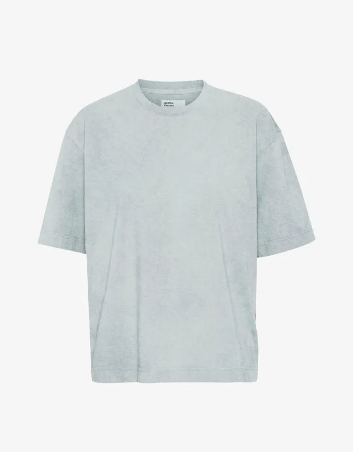 Men Oversized Organic TShirt Faded Grey Colorful Standard TShirts