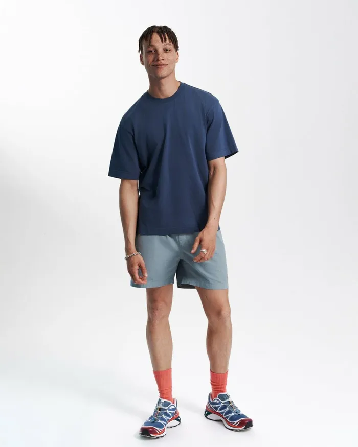 Men Oversized Organic TShirt Faded Grey Colorful Standard TShirts