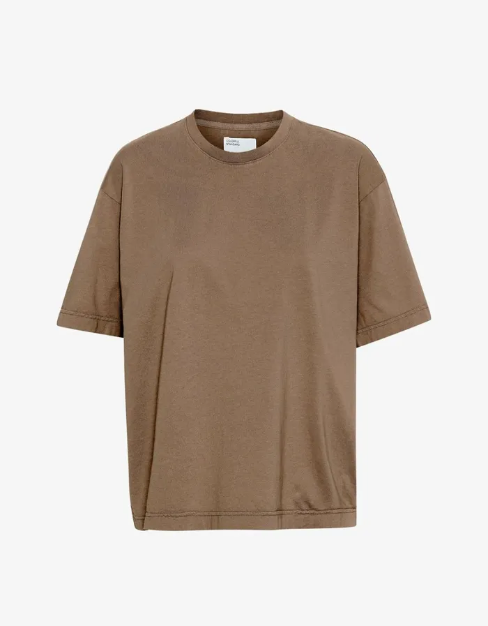 Men Oversized Organic TShirt Sahara Camel Colorful Standard TShirts